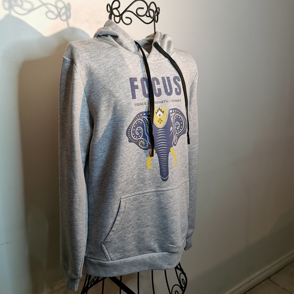 Old School Grey Hoodie Sz. S Cute and Fashionable - Picture 3 of 15